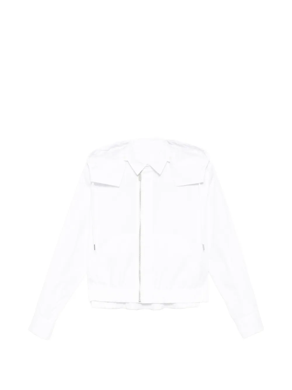 Sacai hooded panelled jacket Wit