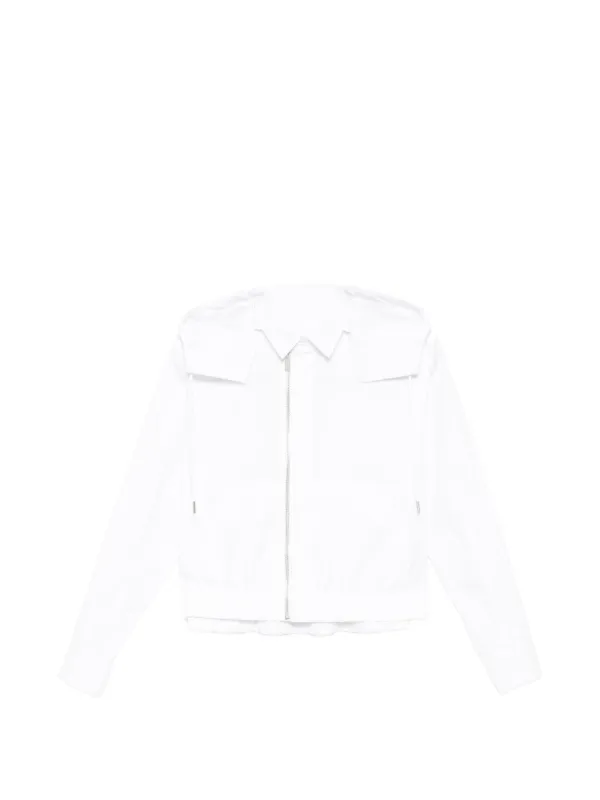 Sacai Hooded Panelled Jacket in White