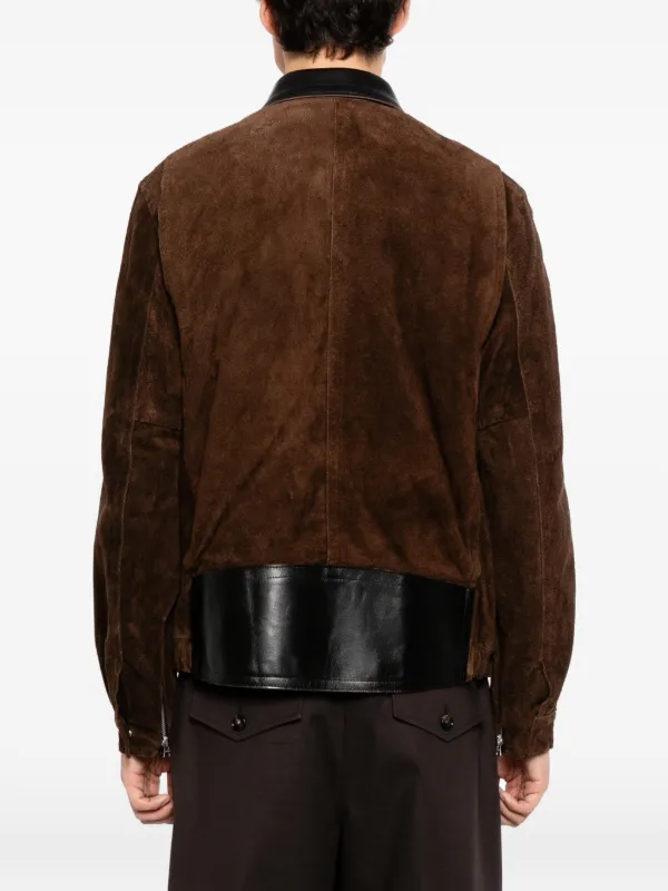 Sacai Suede Blouson | Brown | FARFETCH IL