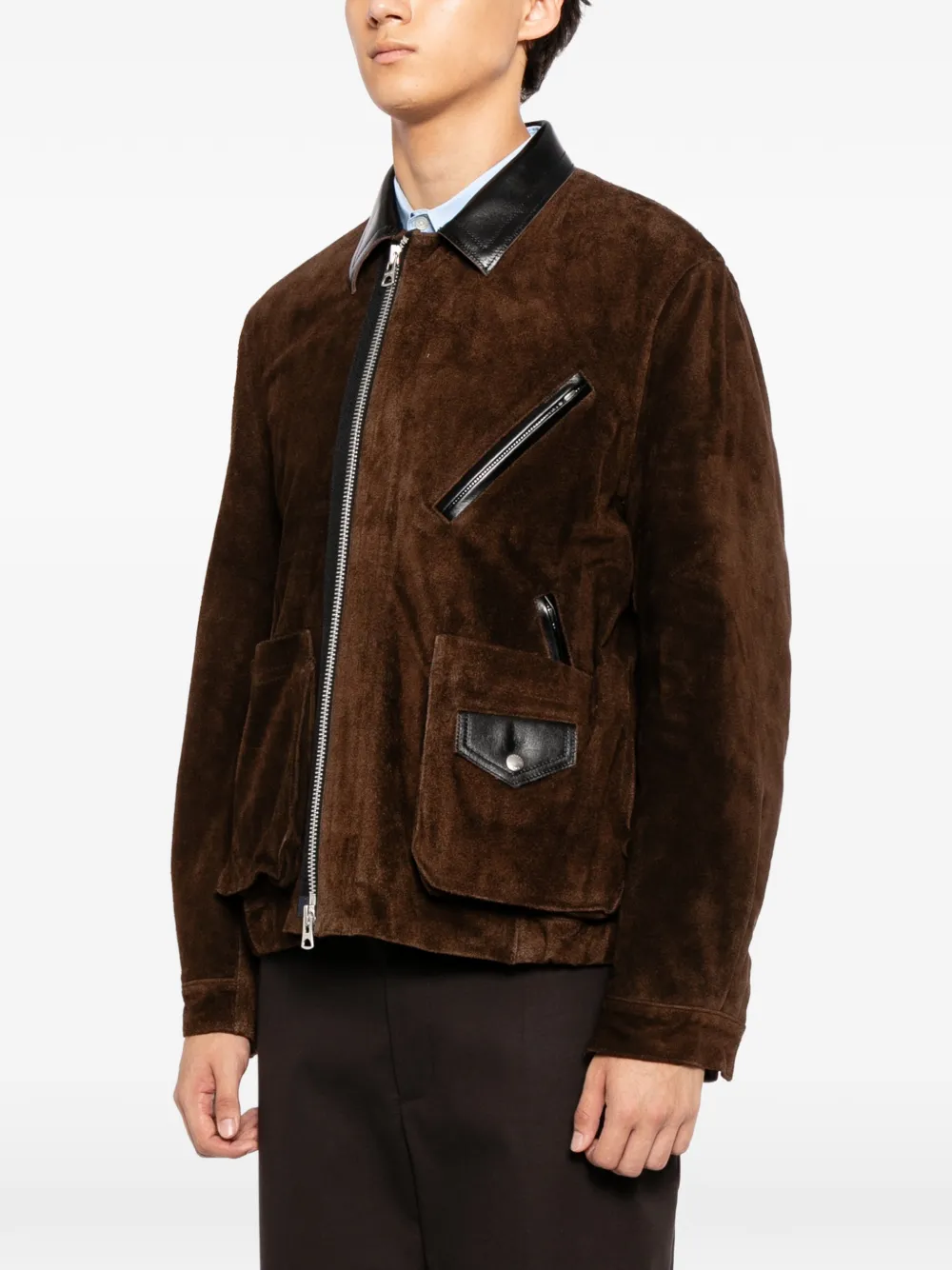 Sacai 26AW Suede Blouson サイズ3 Sacai Suede Blouson | Brown | FARFETCH