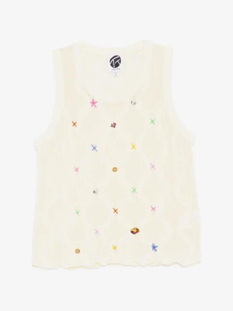 YANYAN KNITS Lattice tanktop