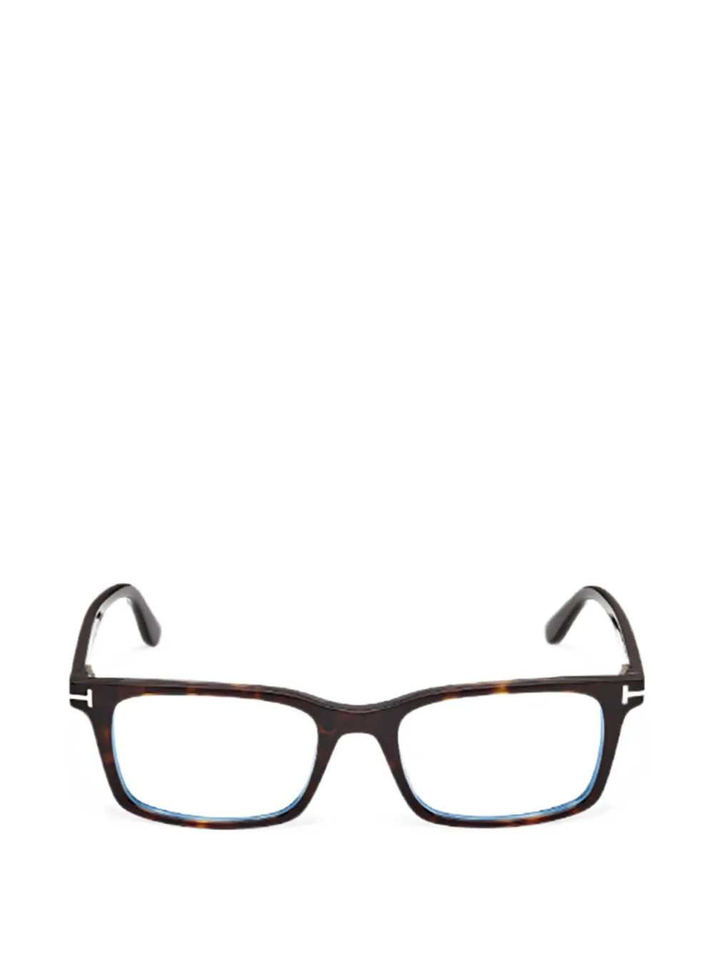 TOM FORD Eyewear tortoiseshell-effect magnetic-clip glasses - Marrone