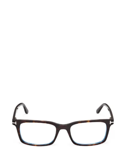 TOM FORD Eyewear tortoiseshell-effect magnetic-clip glasses