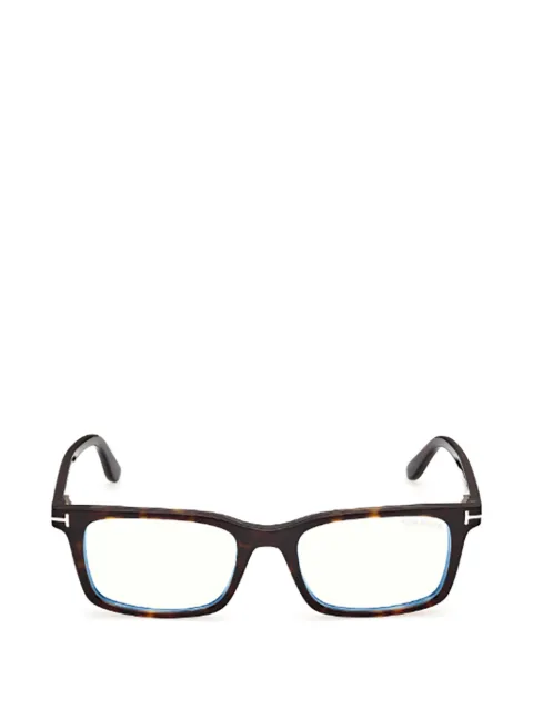 TOM FORD Eyewear tortoiseshell-effect magnetic-clip glasses