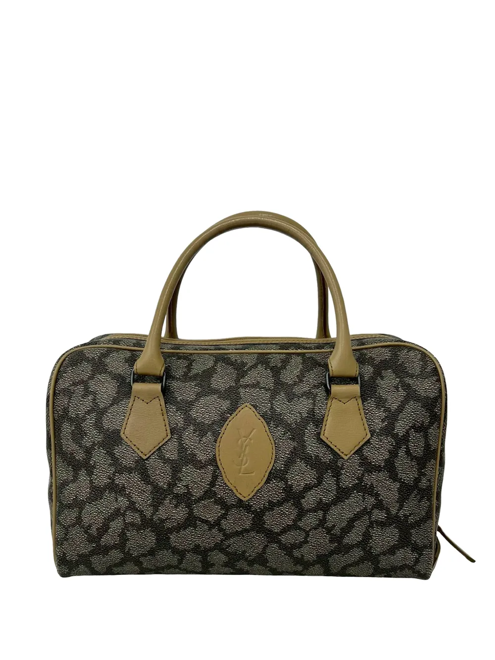 Saint Laurent Pre-Owned 20th Century PVC Giraffe Pattern handbag - Neutrals