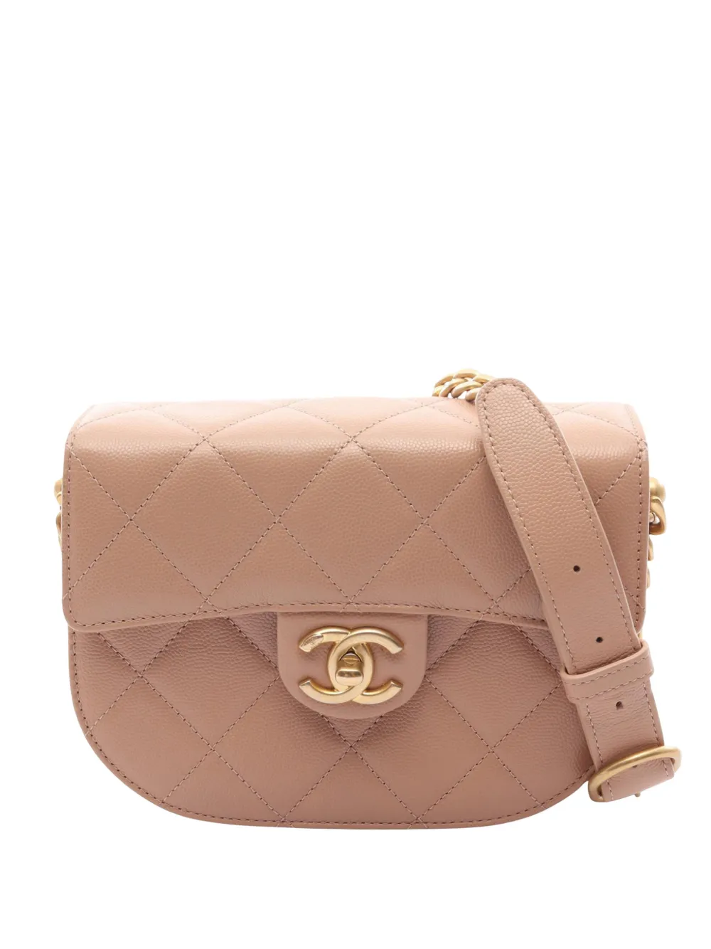 CHANEL Pre-Owned Borsa a tracolla mini 2021-2026 - Toni neutri
