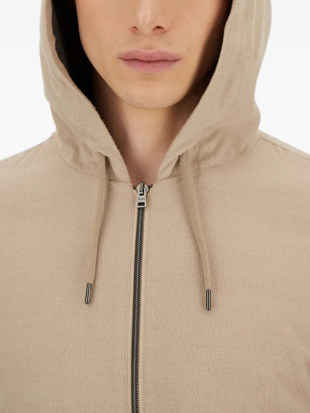 Herno Resort hoodie met trekkoord Beige