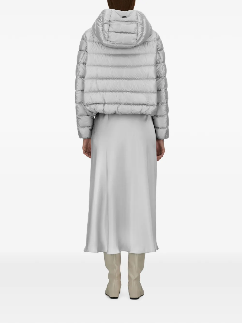 Herno Satijnen midi-rok Grijs