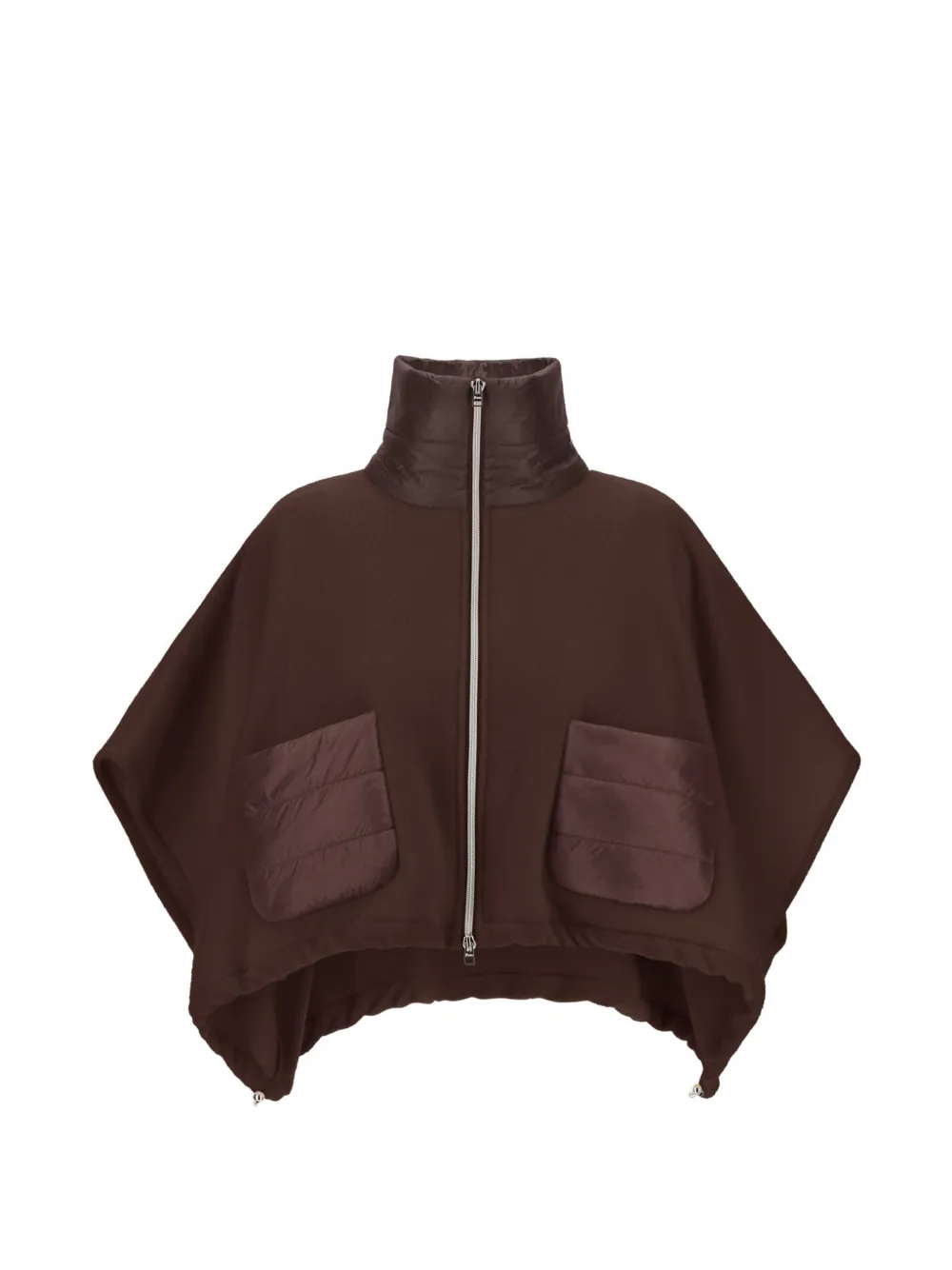 Herno Resort kimono-sleeve poncho - Marrone