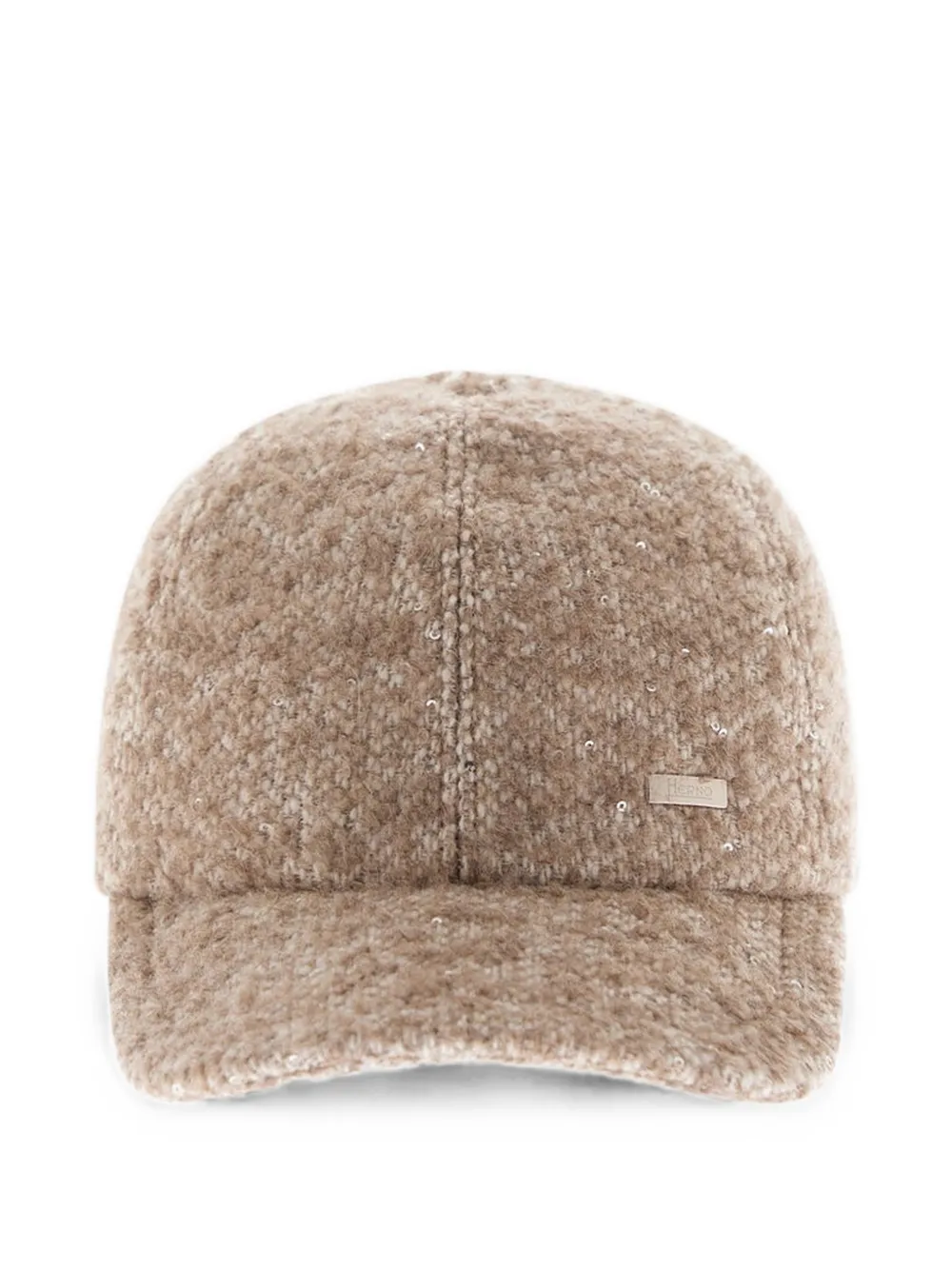 Herno sequin-embellished bouclé baseball cap - Toni neutri