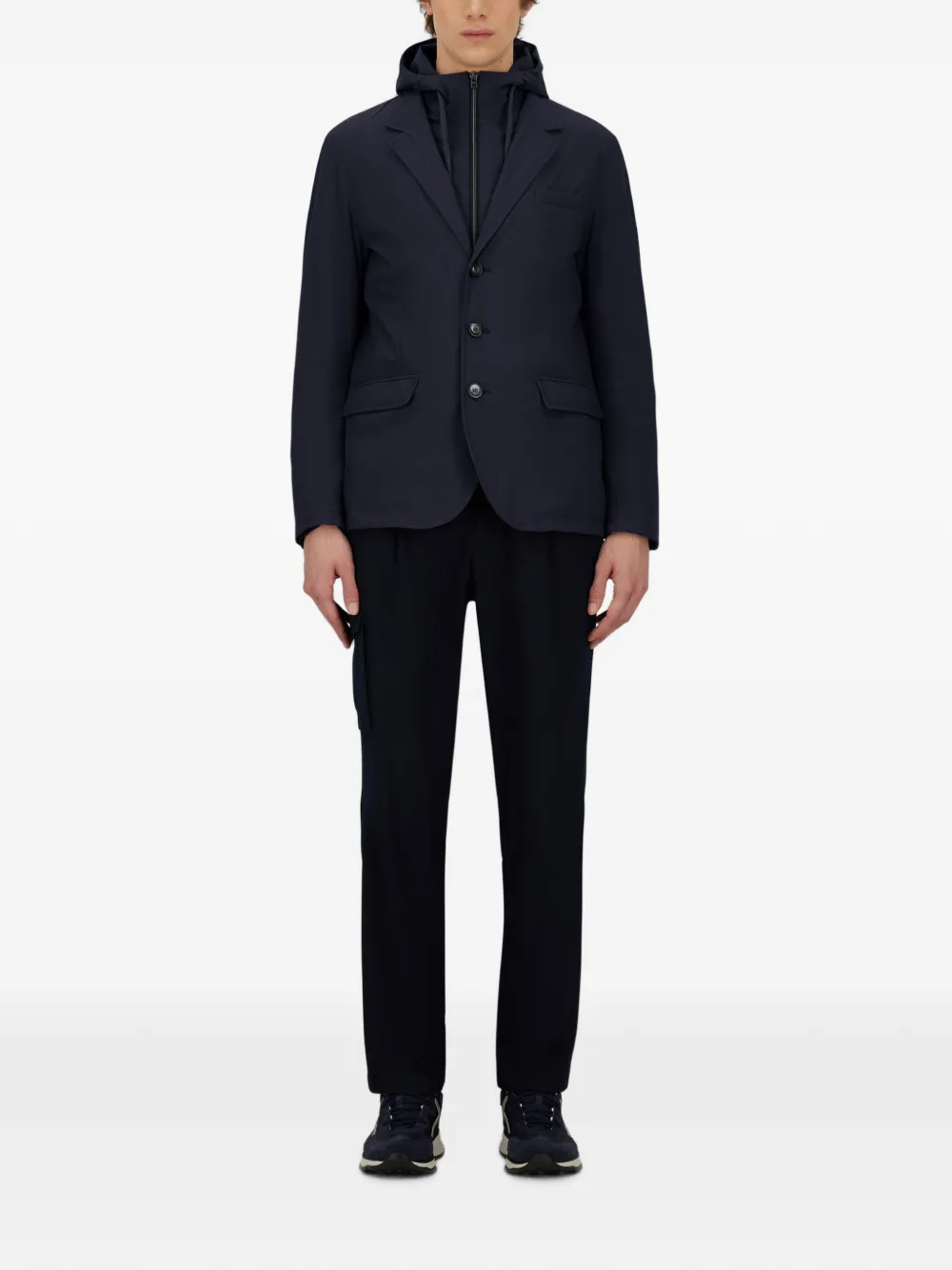 Herno Jack met capuchon Blauw