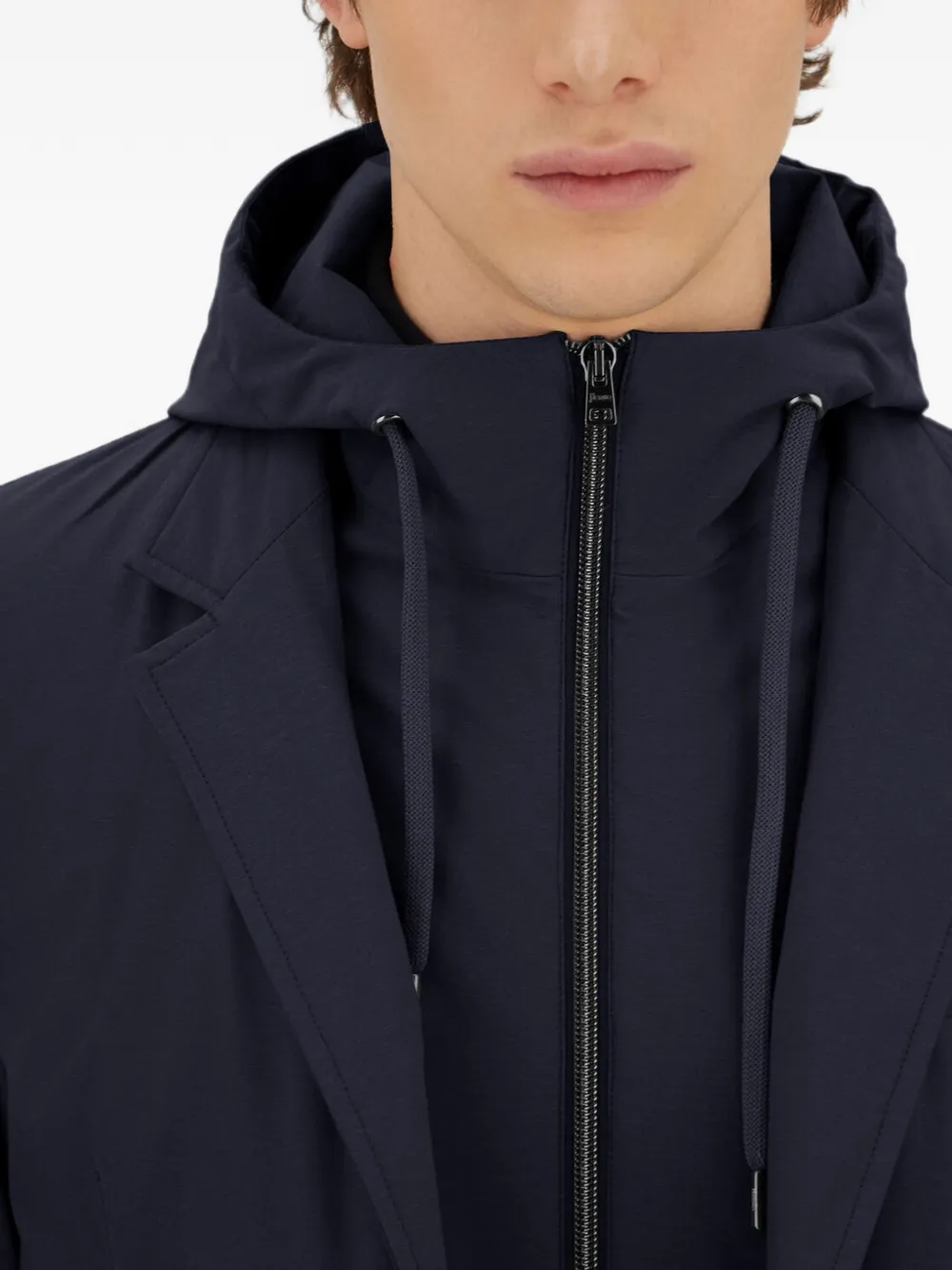Herno Jack met capuchon Blauw
