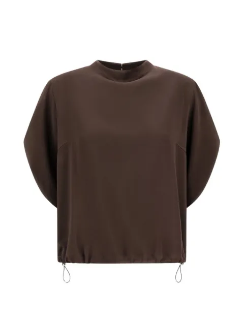 Herno blusa con cordones de manga tres cuartos