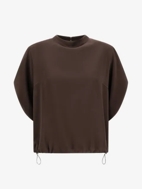 Herno drawstring three-quarter sleeves blouse