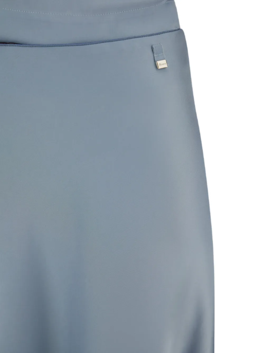 Herno Midi-rok met satijnen afwerking en logoplakkaat Blauw