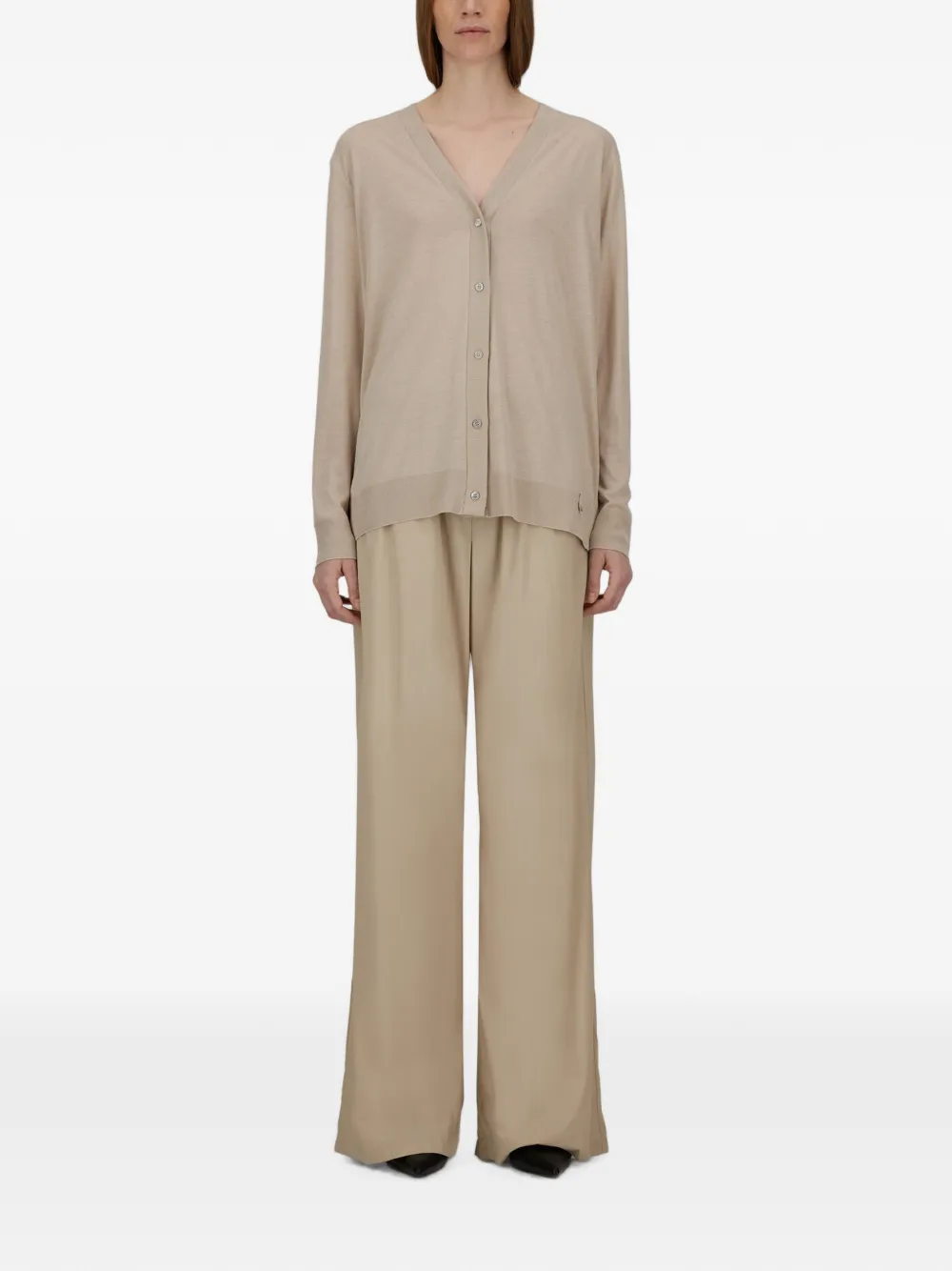 Herno Broek met elastische taille Beige
