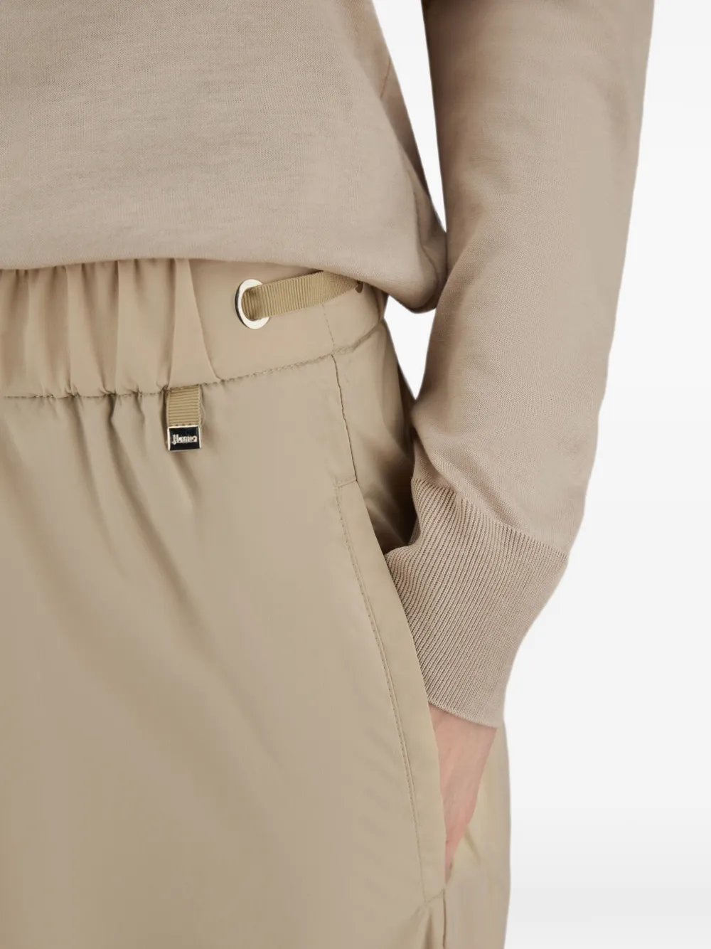 Herno Broek met elastische taille Beige