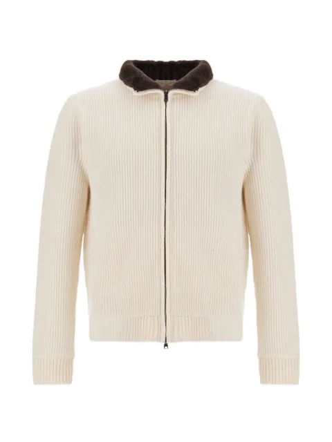Herno ribbed-knit wool cardigan