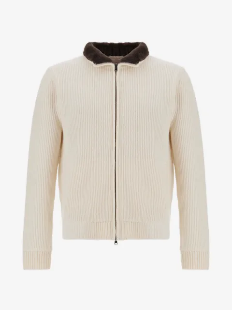 Herno ribbed-knit wool cardigan