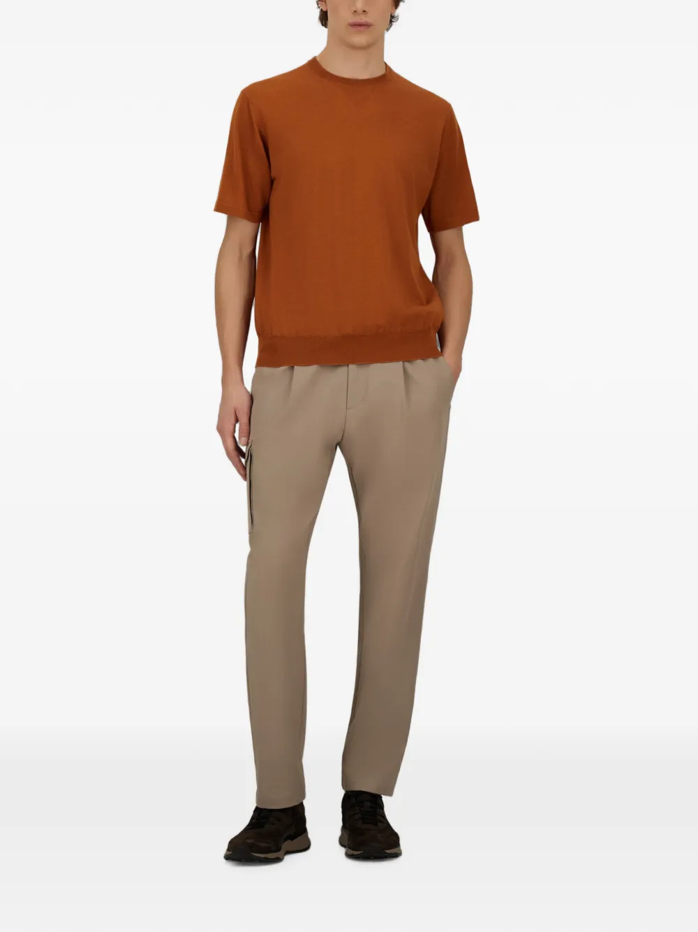 Herno Broek met trekkoordtaille Beige