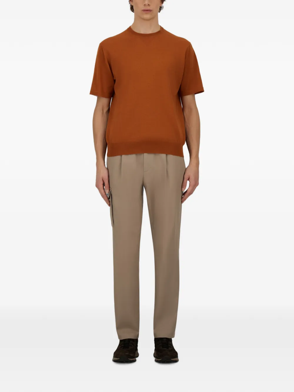Herno Broek met trekkoordtaille Beige