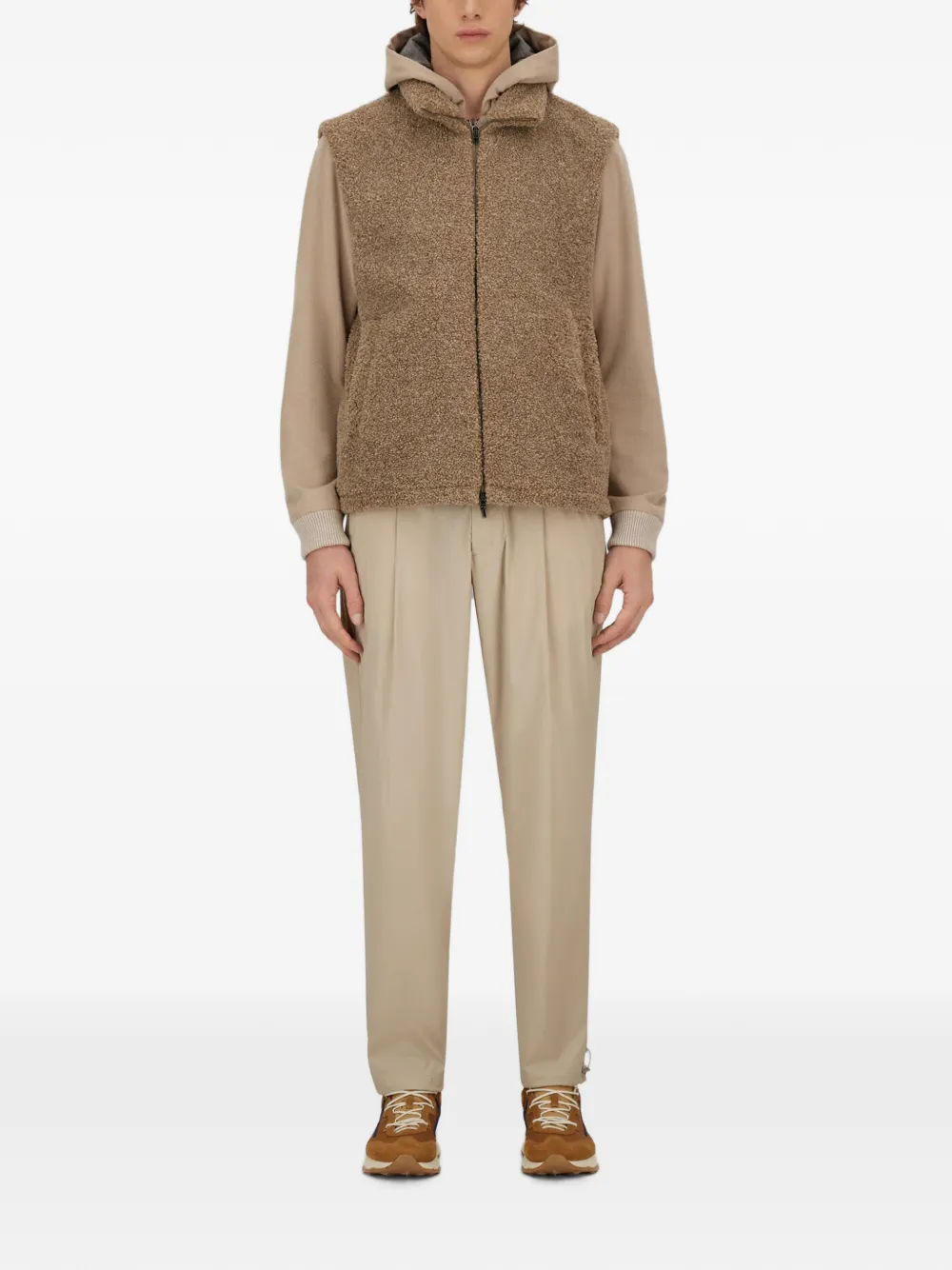 Herno Bouclé gilet Beige