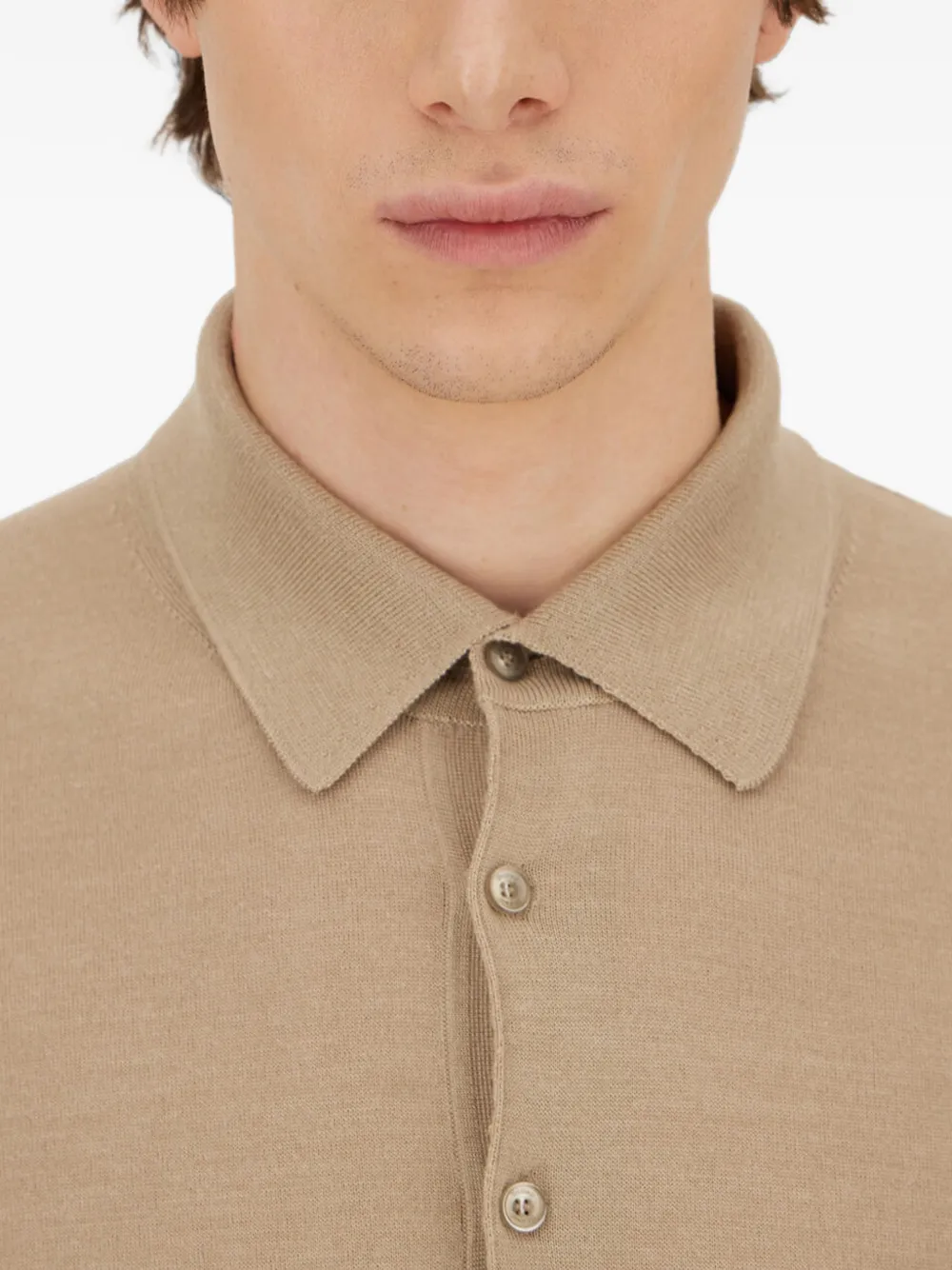 Herno Poloshirt met lange mouwen Beige