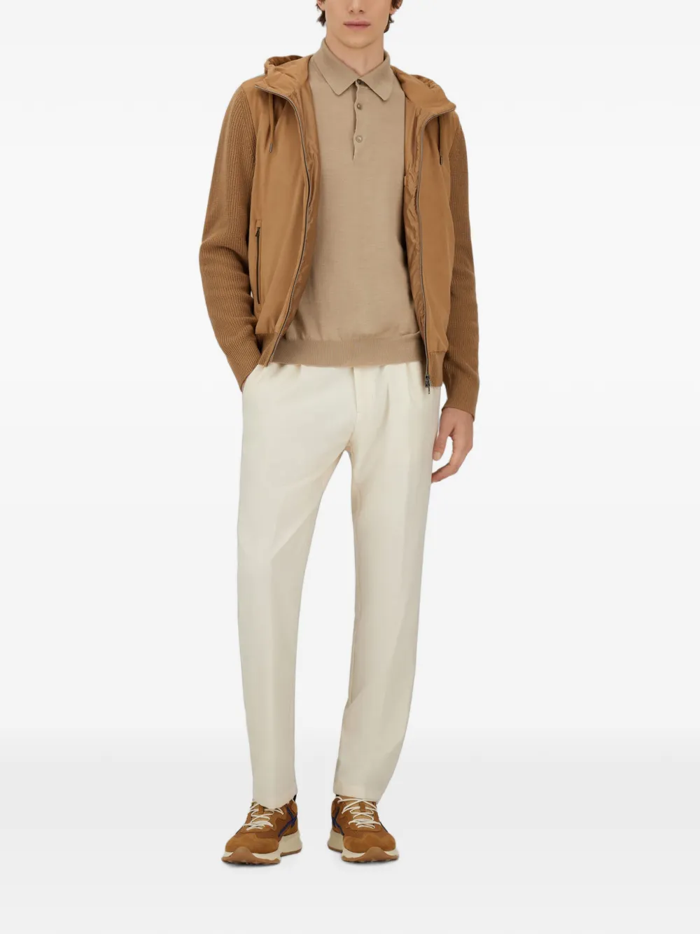 Herno Poloshirt met lange mouwen Beige