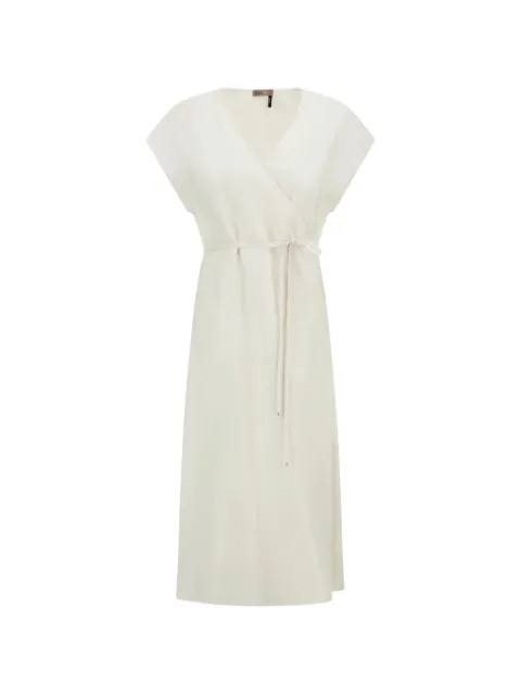Herno wrap-style midi dress