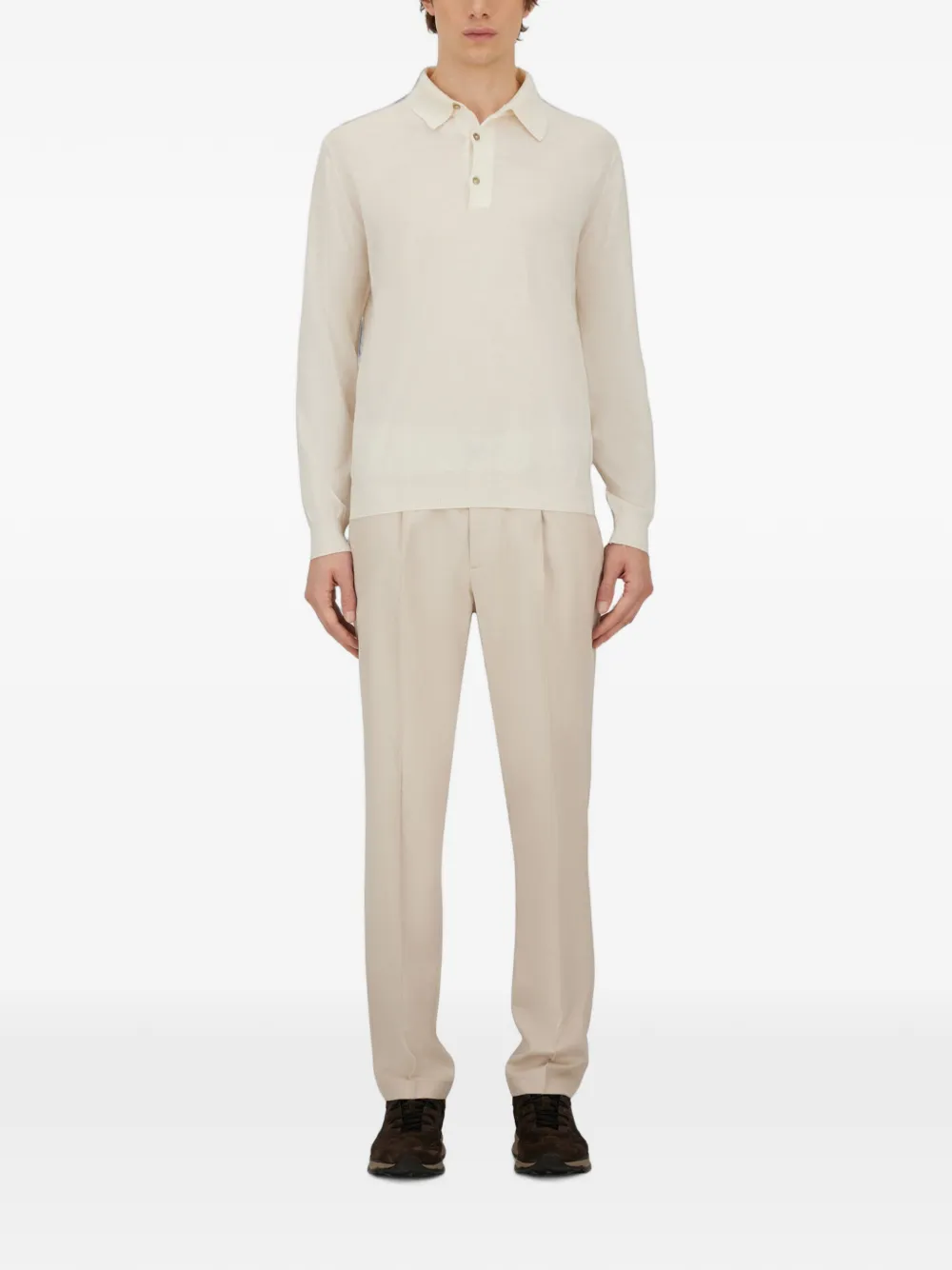 Herno Poloshirt met lange mouwen Wit