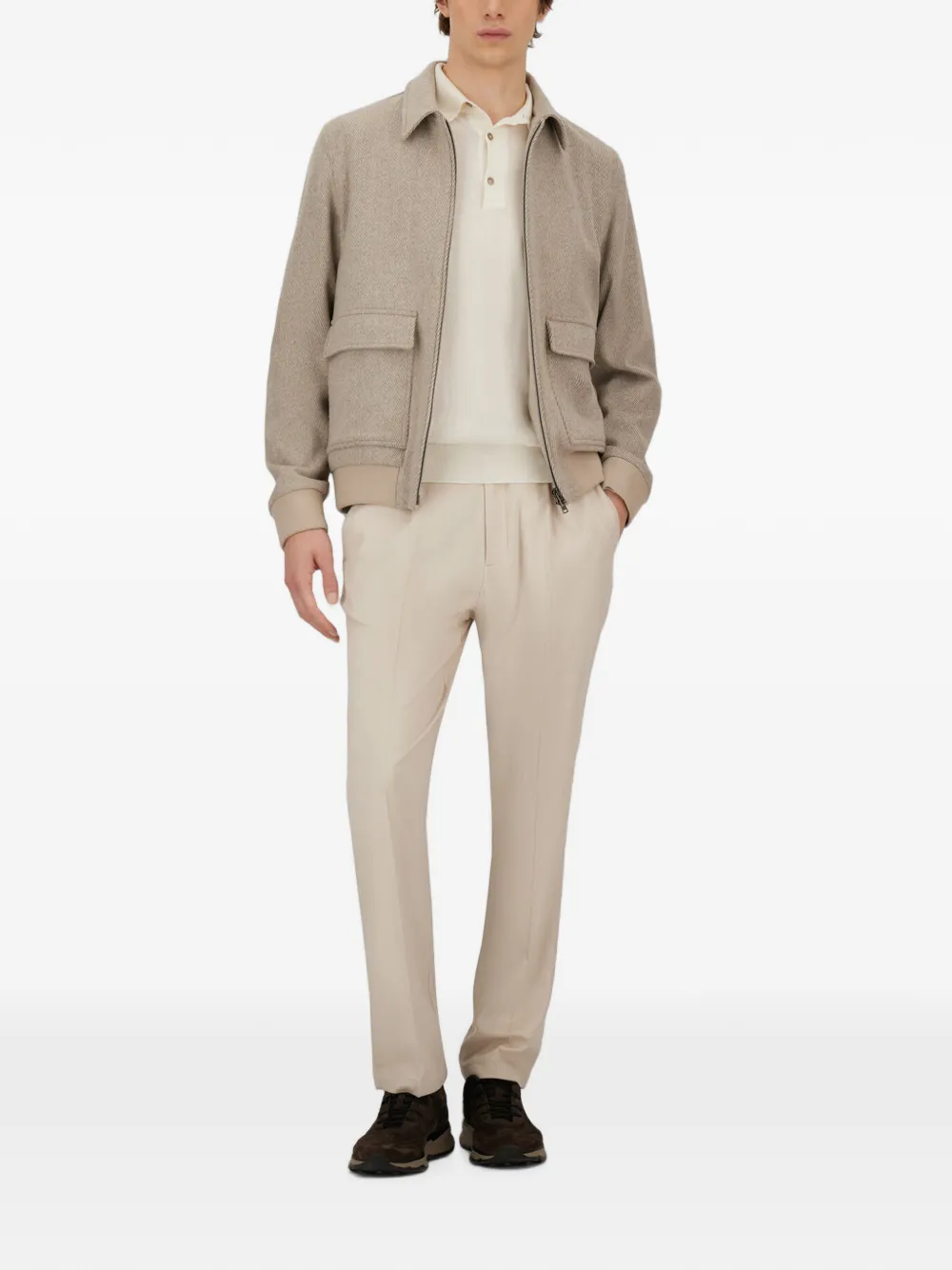 Herno Poloshirt met lange mouwen Wit