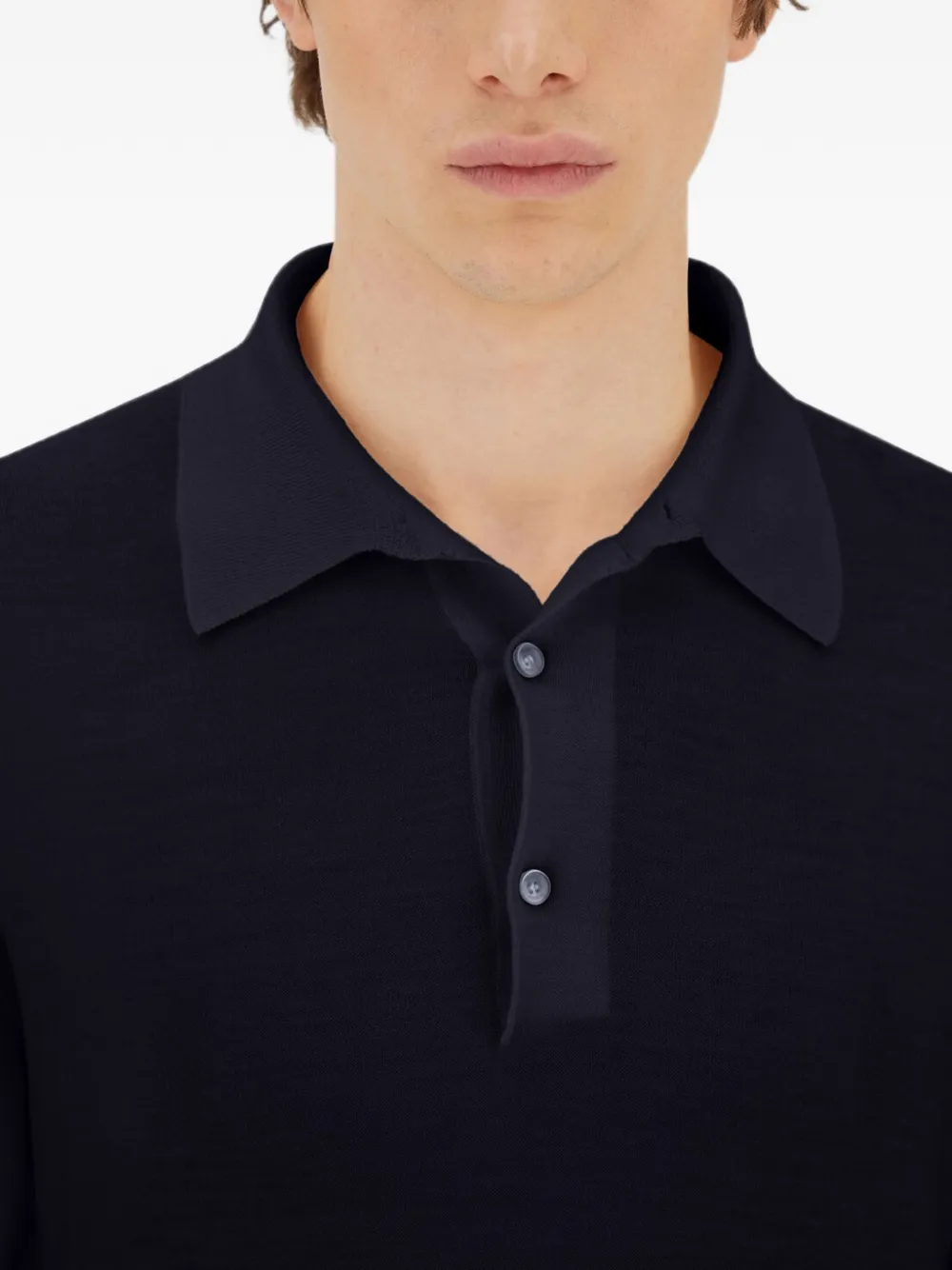 Herno Poloshirt met lange mouwen Blauw