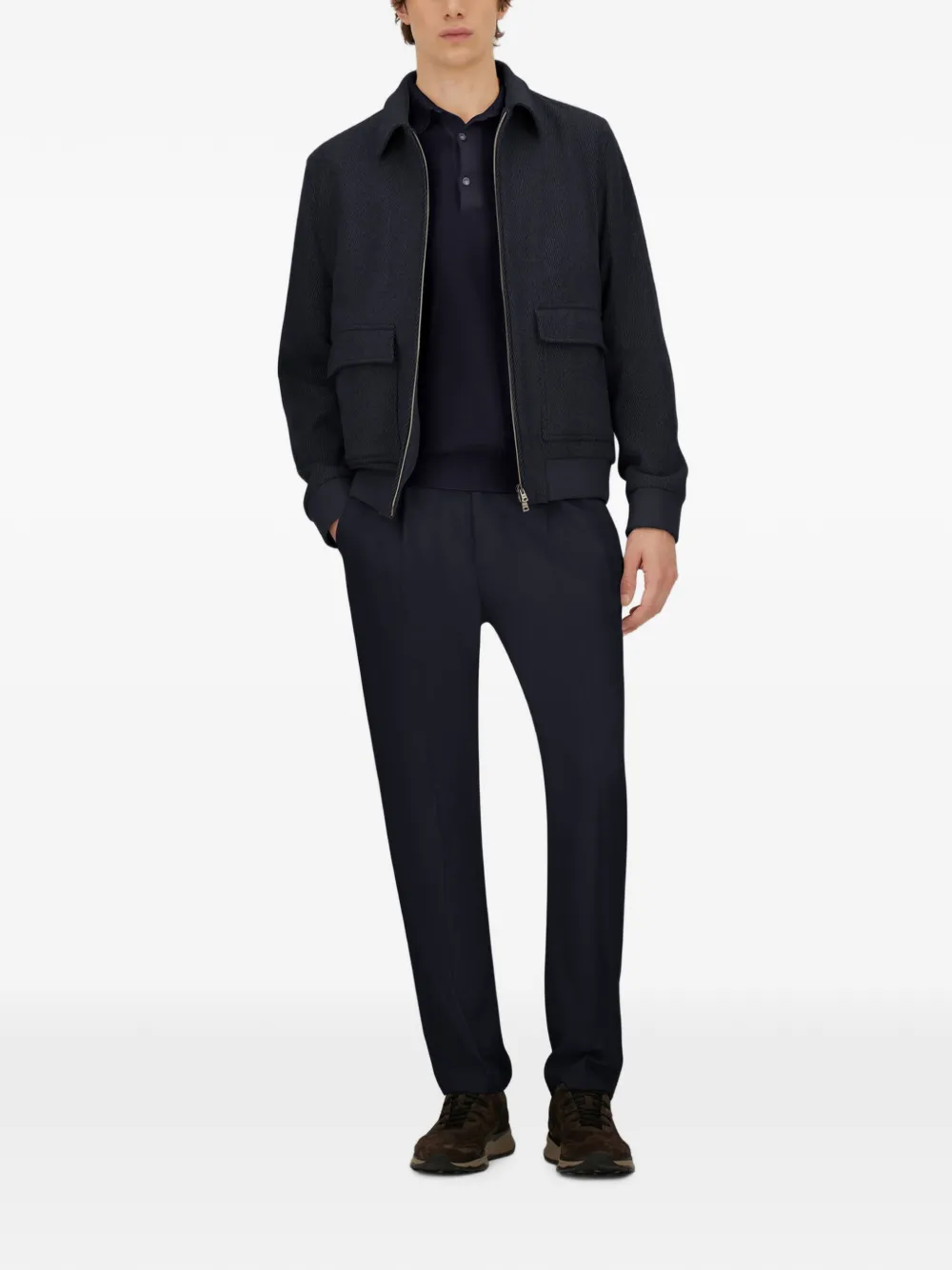 Herno Poloshirt met lange mouwen Blauw