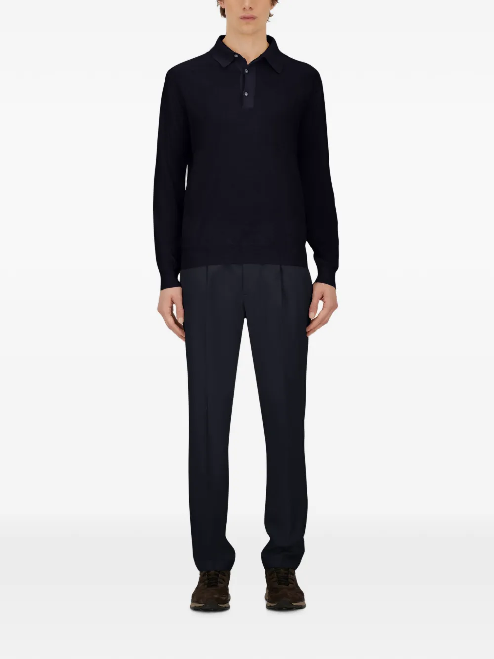 Herno Poloshirt met lange mouwen Blauw