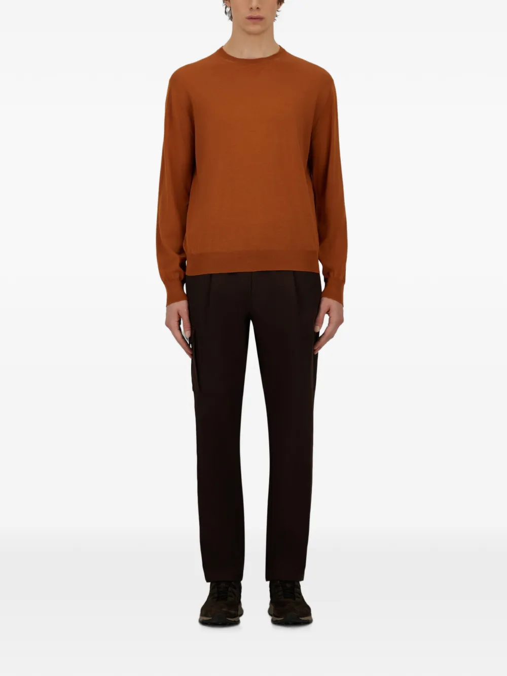 Herno Straight broek met trekkoord Bruin