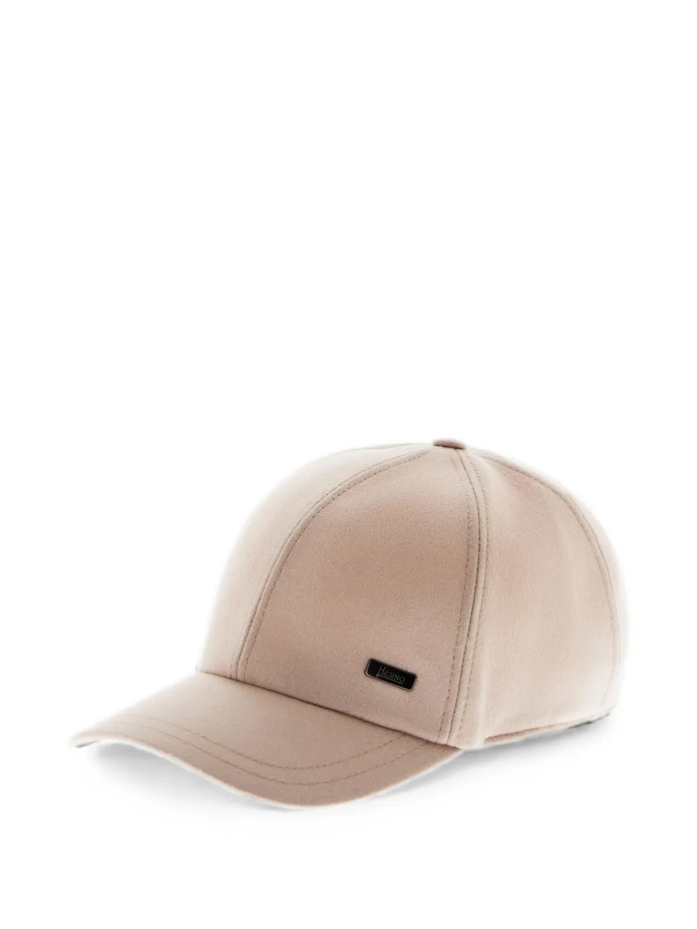 Herno Honkbalpet met logoplakkaat Beige