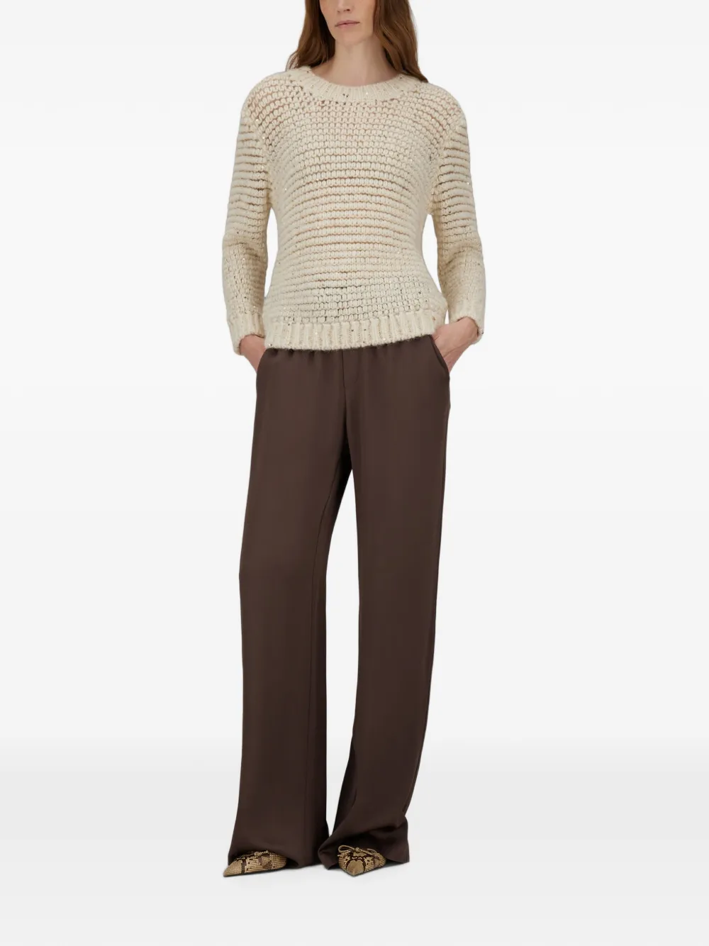 Herno Resort Straight Trousers in Brown, view 2