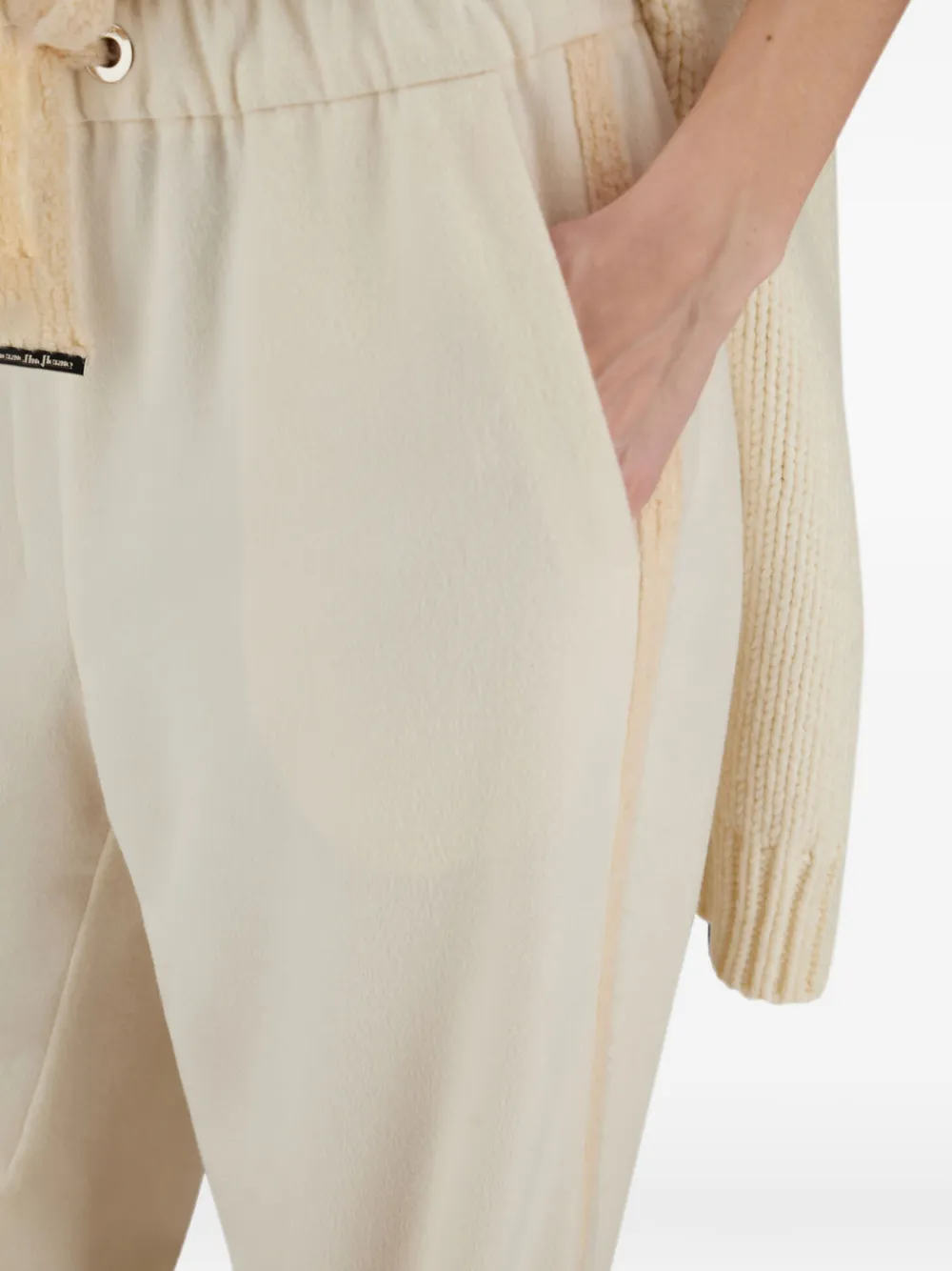 Herno Resort broek met trekkoordtaille en wijde pijpen Beige