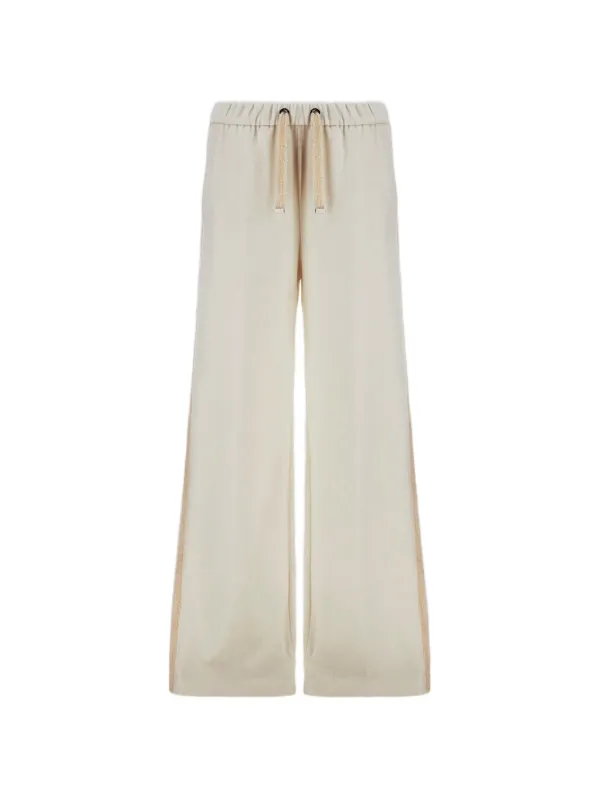 Herno Resort Drawstring-waist Wide-leg Trousers in Neutrals
