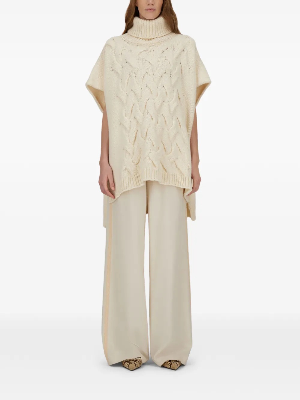 Herno Resort Drawstring-waist Wide-leg Trousers in Neutrals, view 3