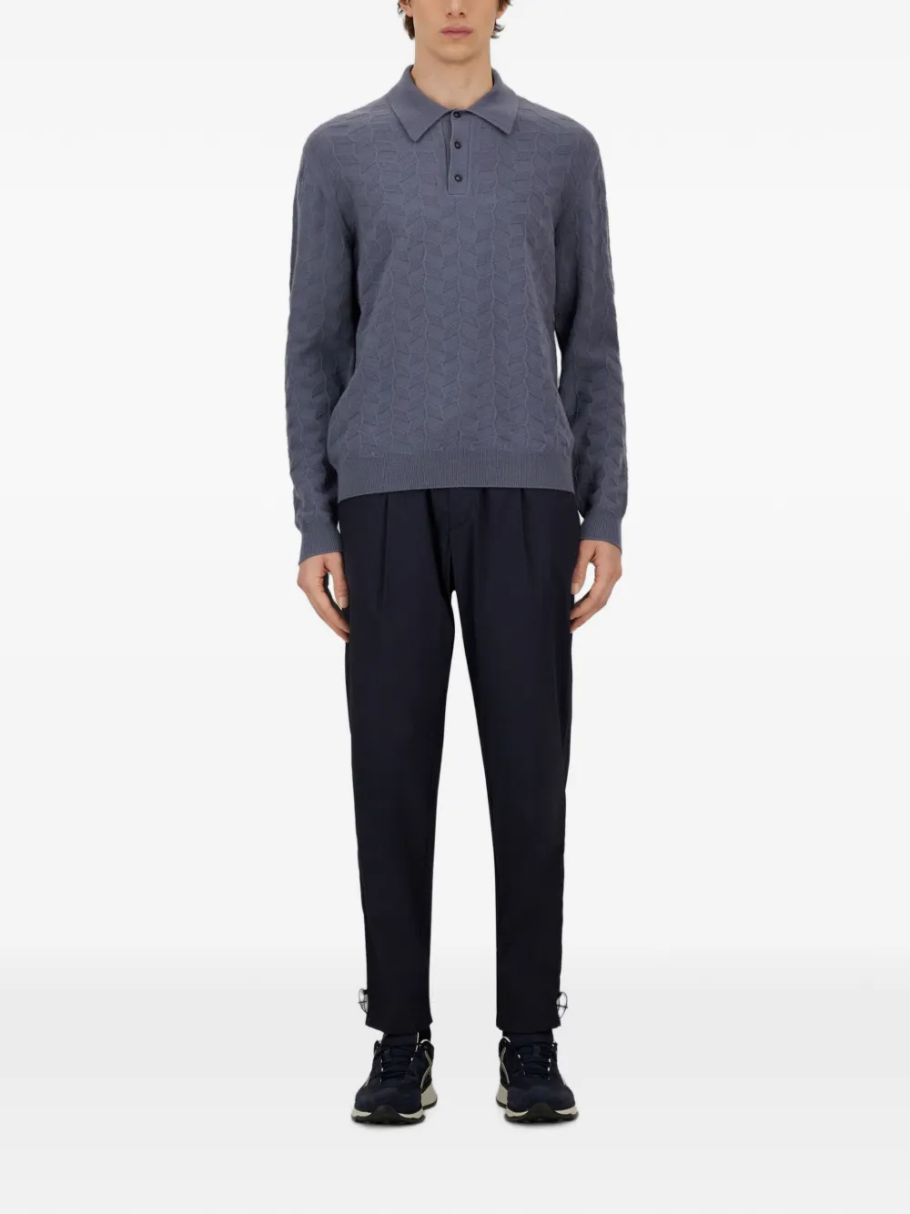 Herno Resort trui met polokraag Blauw