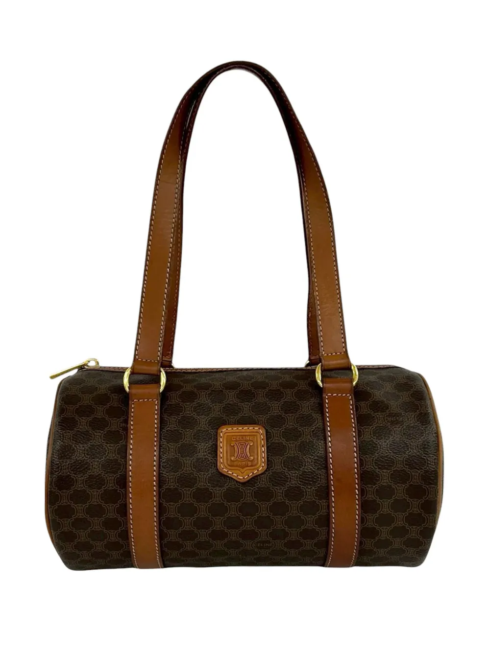 Celine Pre-Owned Borsa a spalla in tela cerata con motivo Macadam 1994 - Marrone