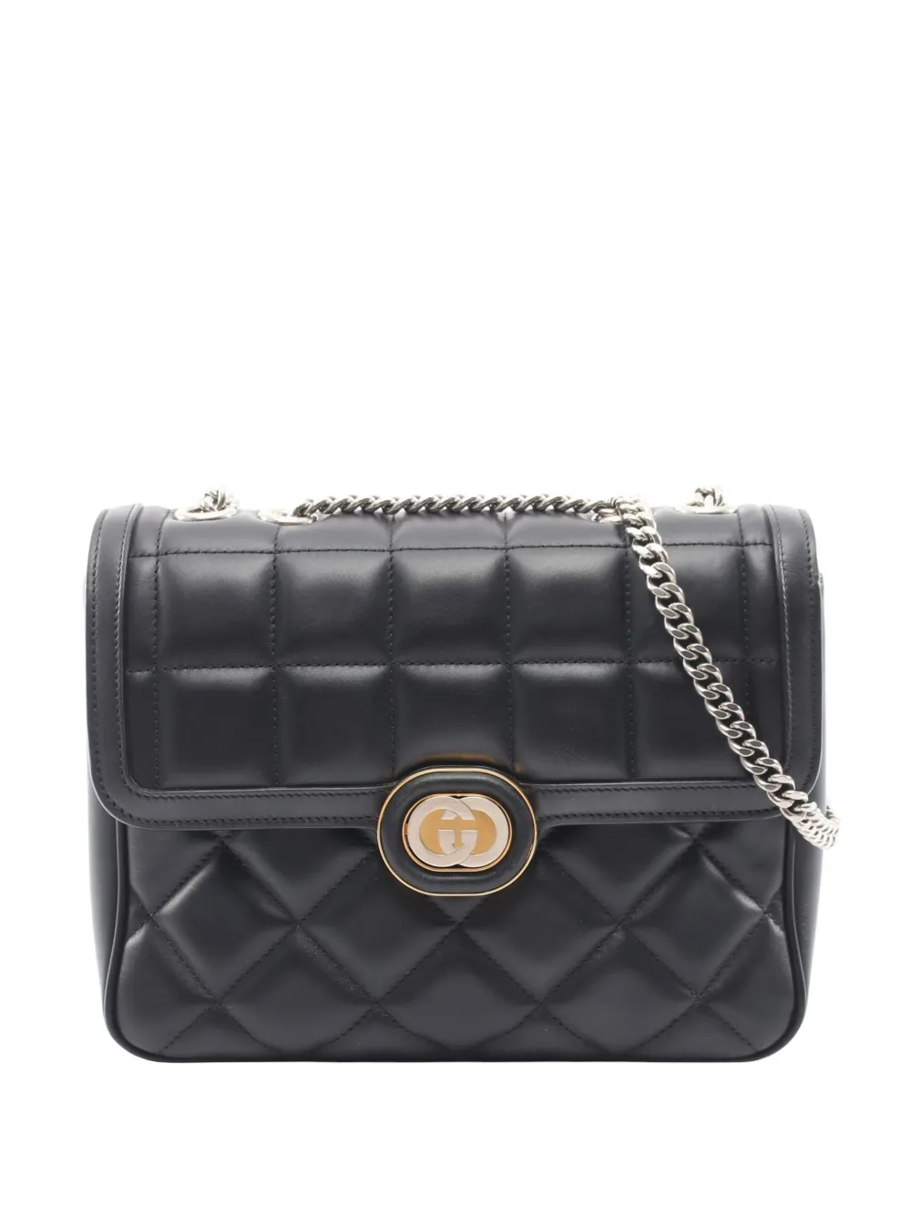 Gucci Pre-Owned Borsa a spalla Deco trapuntata 2016-2026 - Nero