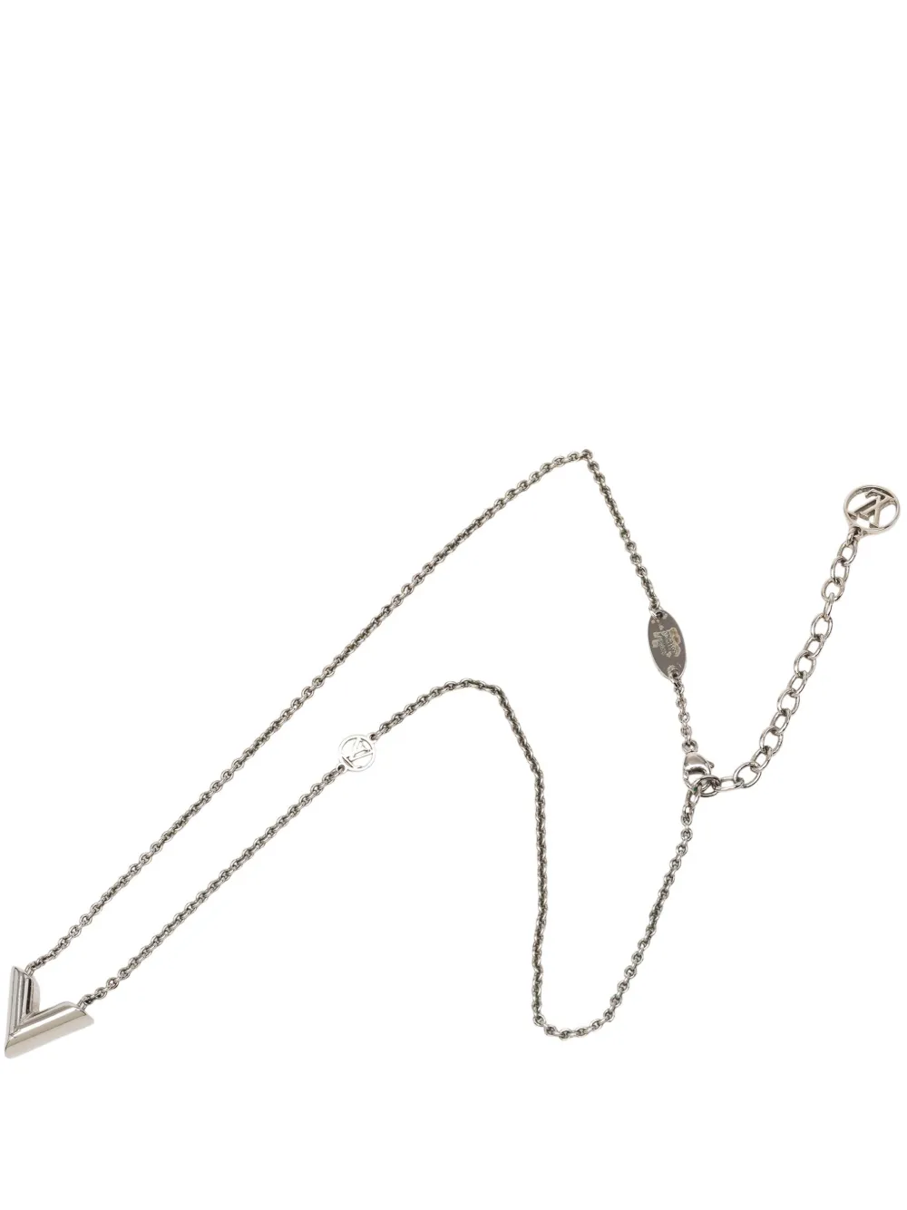 Louis Vuitton Pre-Owned Collana con pendente Brass Essential V Supple 2023 - Argento