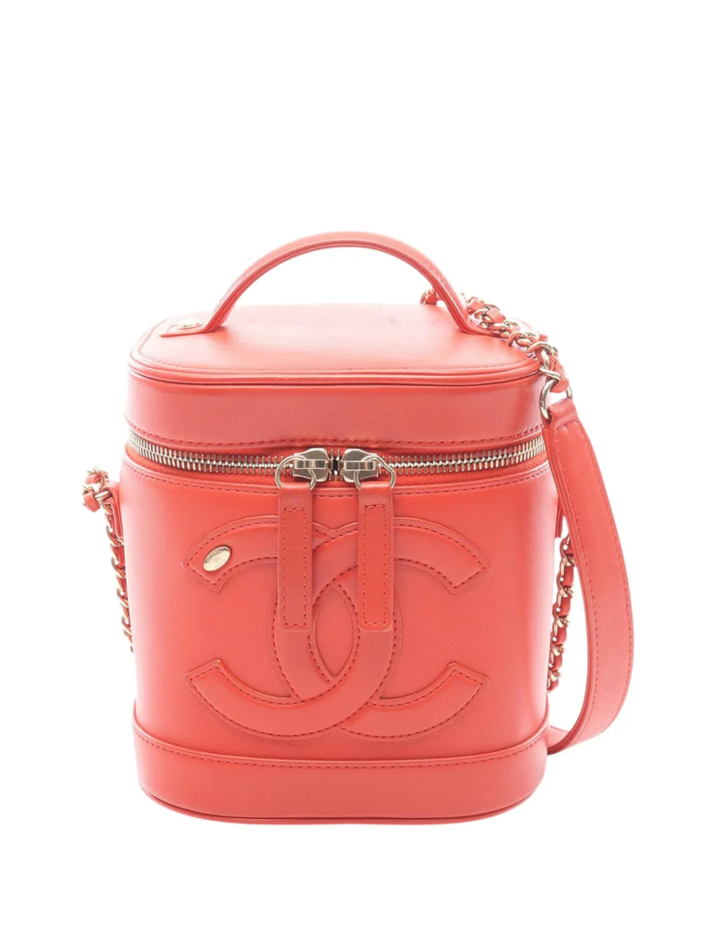CHANEL Pre-Owned Trousse CC Mania in pelle d'agnello 2019 - Rosso