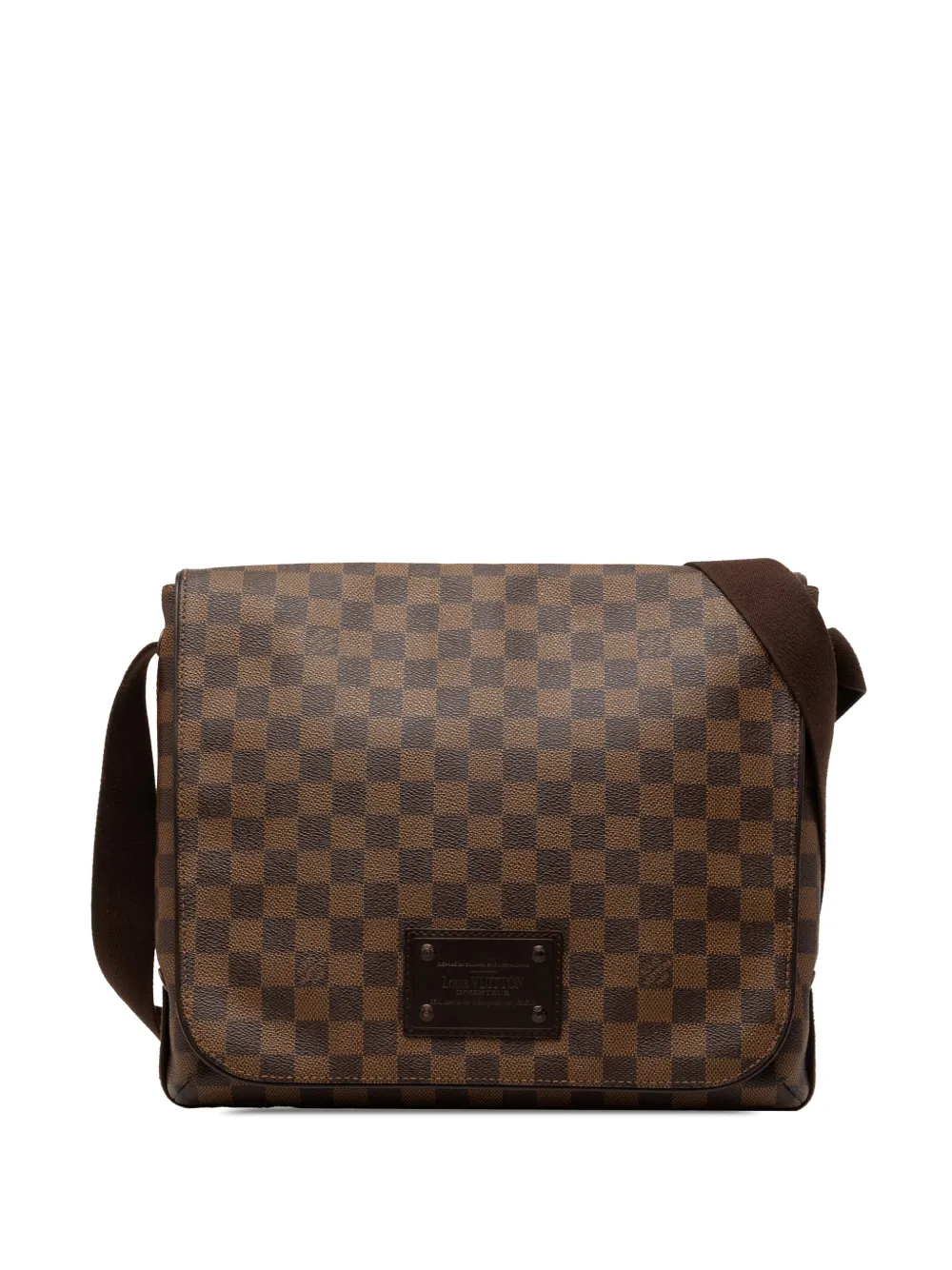 Louis Vuitton Pre-Owned Borsa a tracolla Brooklyn MM in tela Damier Ebène 2009 - Marrone