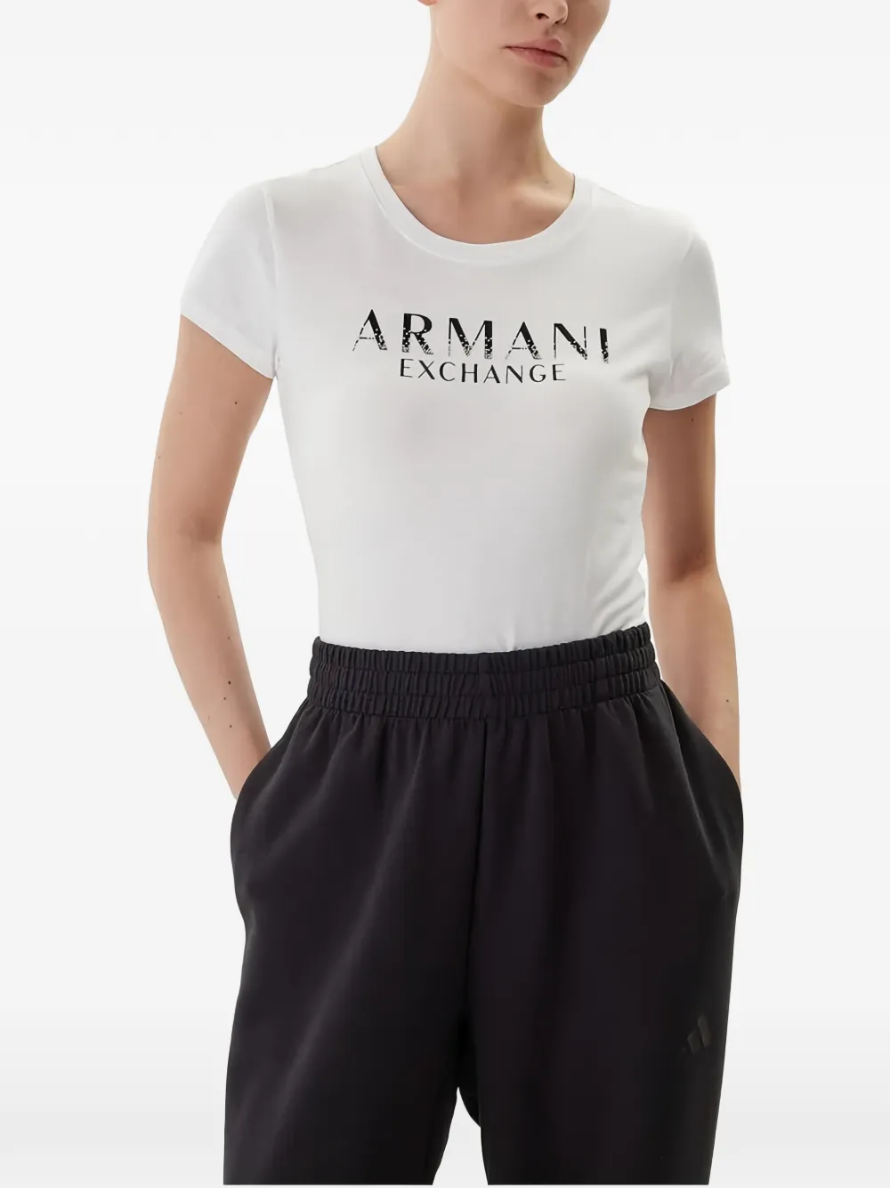 Armani Exchange logo-print T-shirt - Bianco