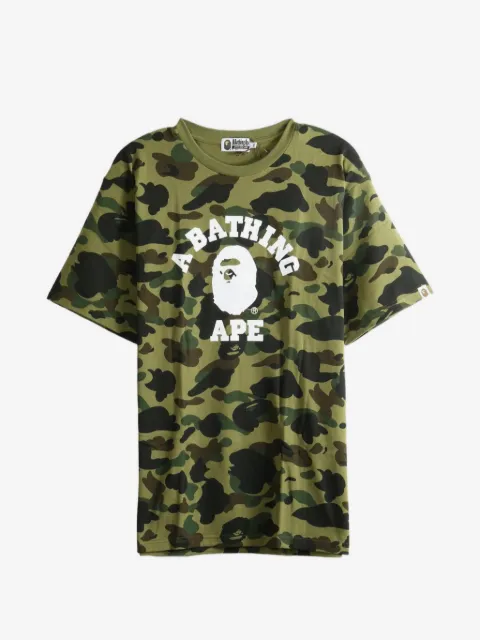 A BATHING APE® camo-print logo-print T-shirt