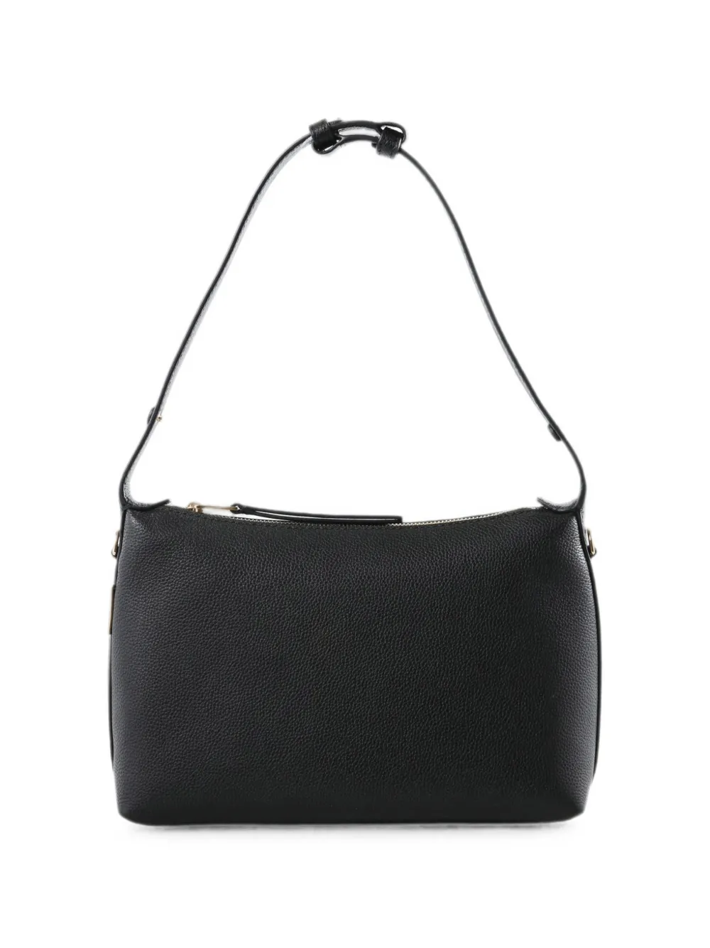 Tory Burch small Mellow logo-plaque pebbled-leather shoulder bag - Nero