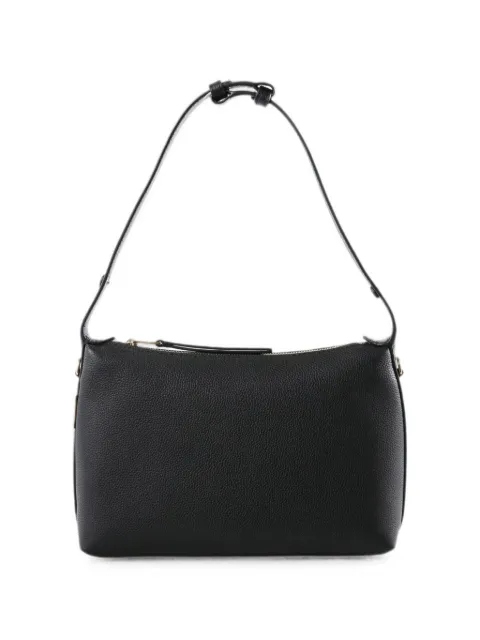 Tory Burch small Mellow logo-plaque pebbled-leather shoulder bag
